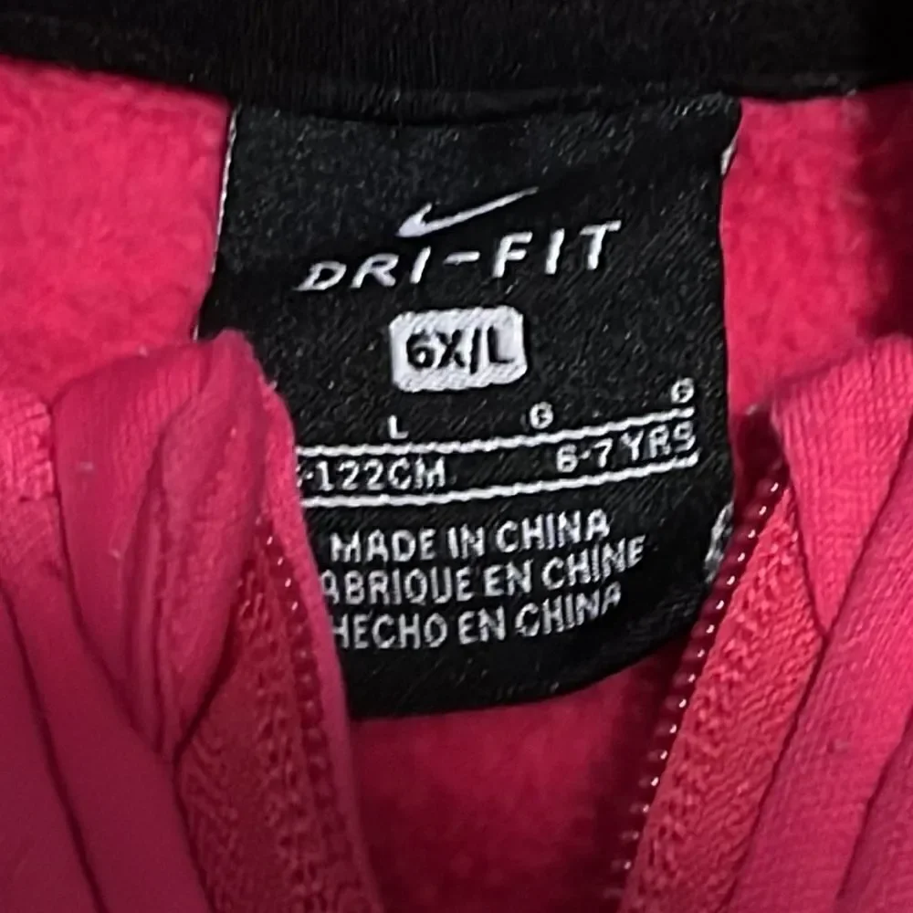 Nike fleece sweatshirt full zip hoodie - pink - 6X